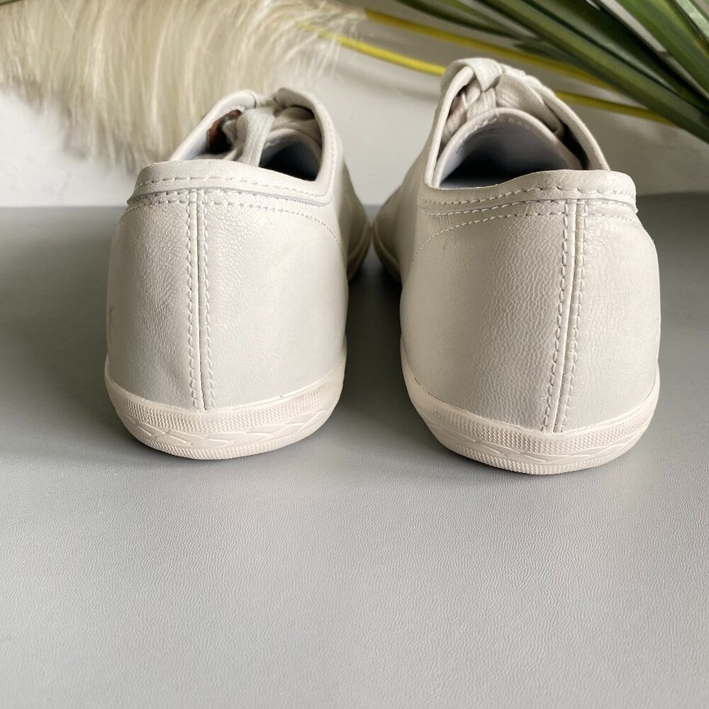 FRYE Women's Leather Mindy Lace Up Ivory Sneakers 9 New - Picture 6 of 11